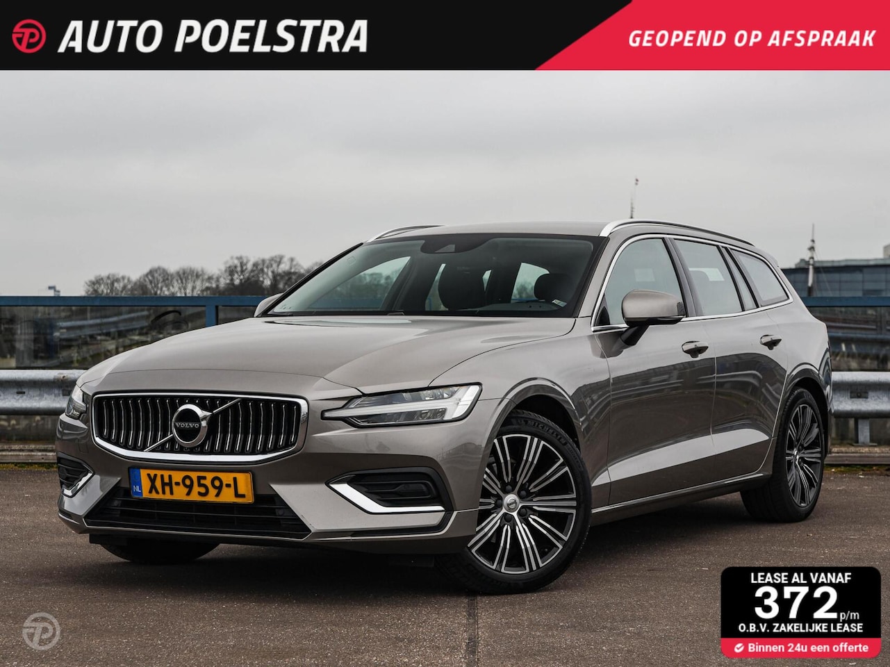 Volvo V60 - 2.0 D3 150 PK Inscription Trekhaak LED Leder Navigatie Apple CarPlay Android Auto Navigati - AutoWereld.nl