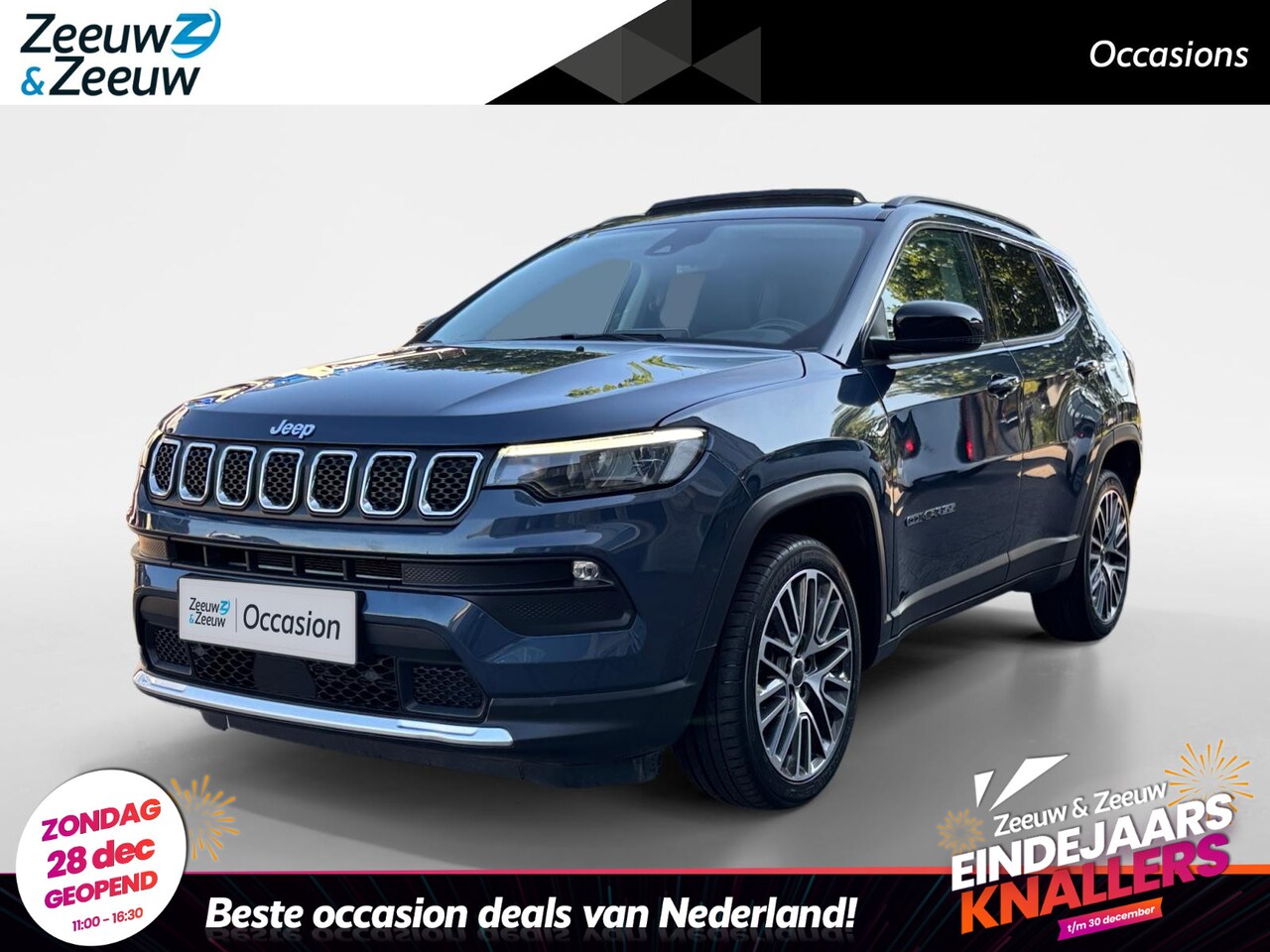 Jeep Compass - 4xe 190 Plug-in Hybrid Electric Limited Lease Ed. | PANO | STOELVERWARMING | LMV | CAMERA - AutoWereld.nl
