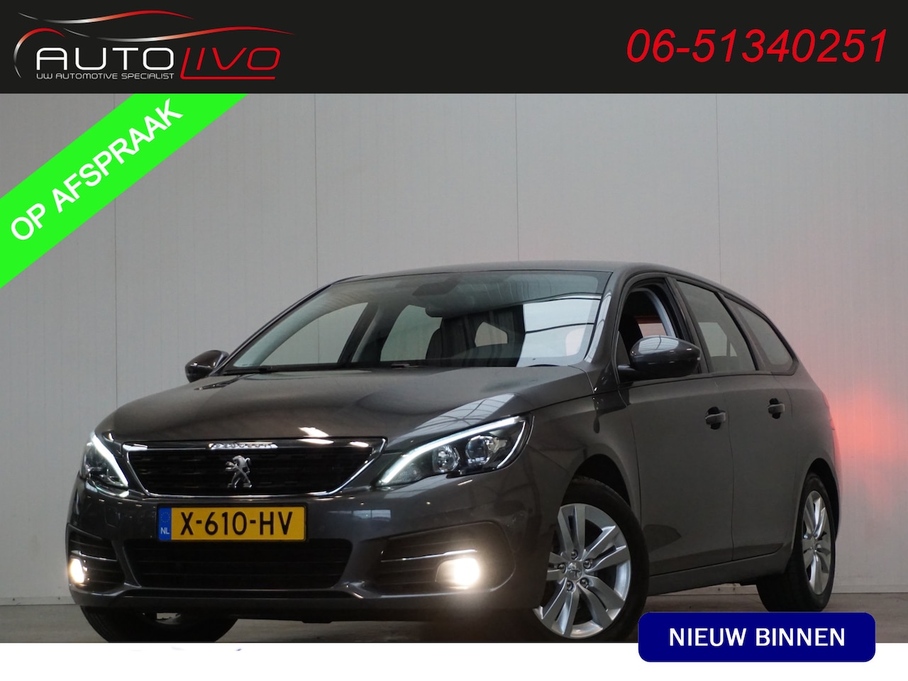 Peugeot 308 SW - 1.2 PureTech Active AUTOMAAT! 130 PK! NAV APPLE CLIMA CRUISE PDC TREKHAAK etc. - AutoWereld.nl