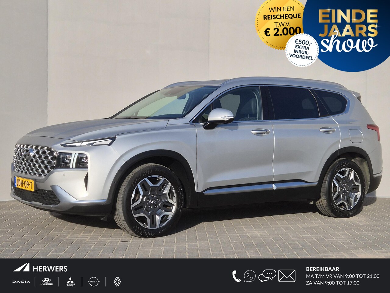 Hyundai Santa Fe - 1.6 T-GDI PHEV Plug-in Premium Automaat / HUD / Afn. trekhaak 1.350 kg / EAER 58 km stad 6 - AutoWereld.nl