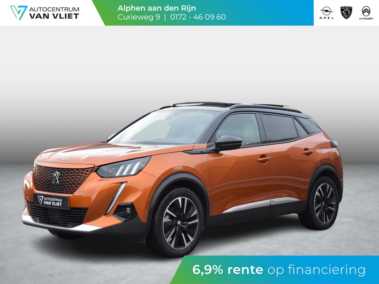 Peugeot e-2008 - EV GT Première 1 fase 50 kWh SOH 92,9% | SCHUIF- KANTELDAK | NAVI & CARPLAY | ACHTERUITRIJ - AutoWereld.nl