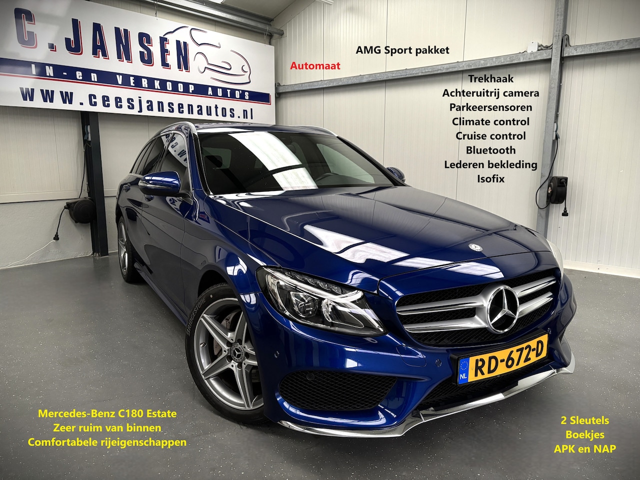 Mercedes-Benz C-klasse Estate - 180 AMG Sport Edition NAP! Prachtige auto! | AMG-styling | Achteruitrijcamera | Connected - AutoWereld.nl
