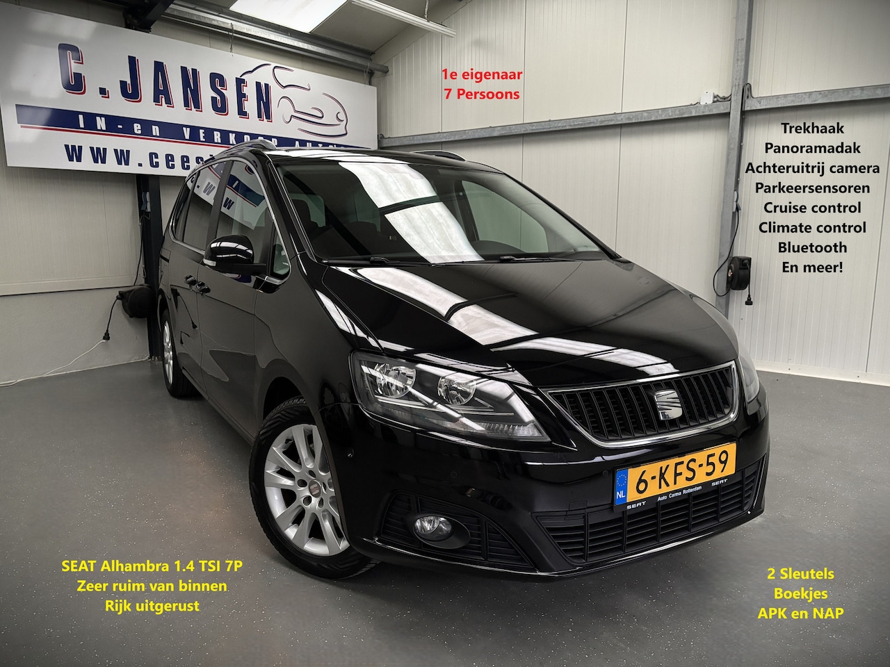 SEAT Alhambra - 1.4 TSI Businessline Executive 7p 1e eigenaar! NAP! | Achteruitrijcamera | Bluetooth | Bui - AutoWereld.nl