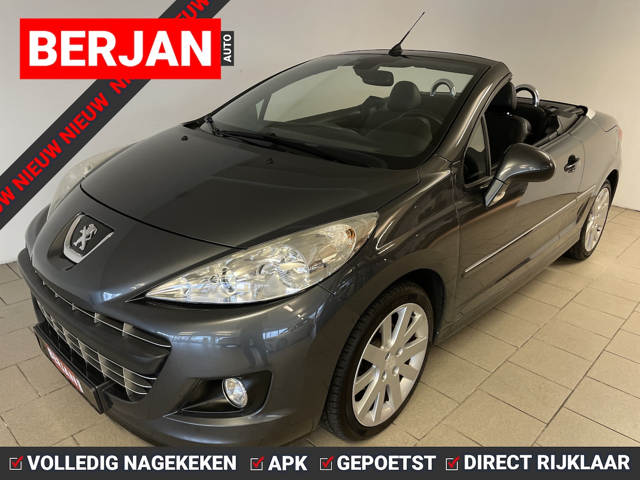 Peugeot 207 CC - 1.6 VTi Griffe AIRCO CRUISE STOELVERW VELGEN ELEK DAK LEER LEDEREN STUUR ZEER NETTE AUTO - AutoWereld.nl