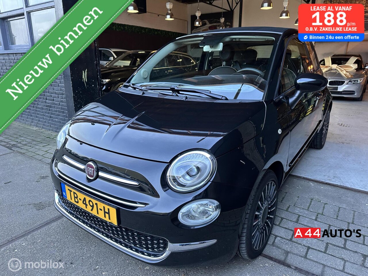 Fiat 500 - 0.9 TwinAir Turbo Lounge Cabriolet*NL AUTO NAP✅* - AutoWereld.nl