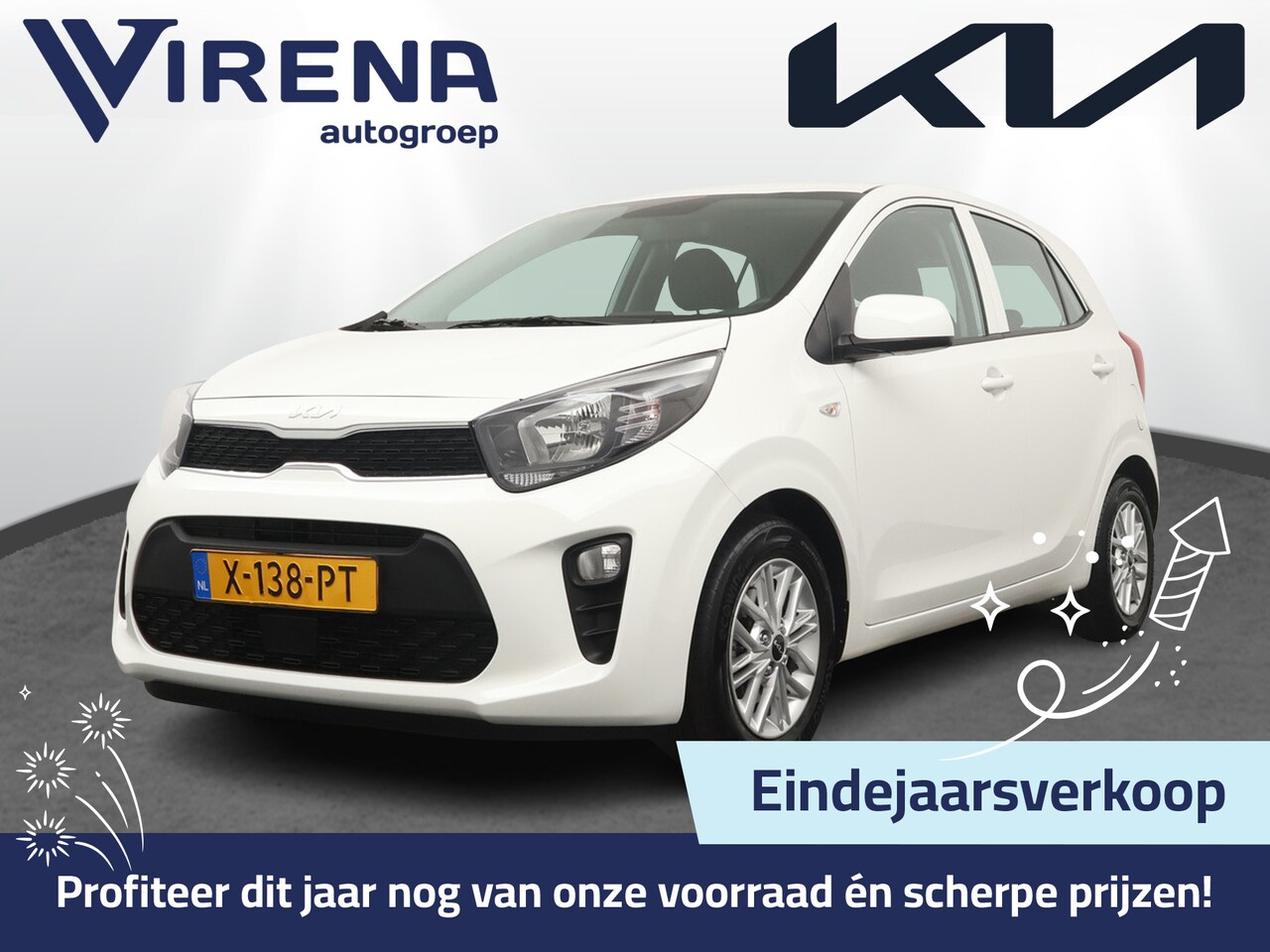 Kia Picanto - 1.0 DPi DynamicLine - Achteruitrij camera - Bluetooth - Cruise control - Apple Carplay/And - AutoWereld.nl