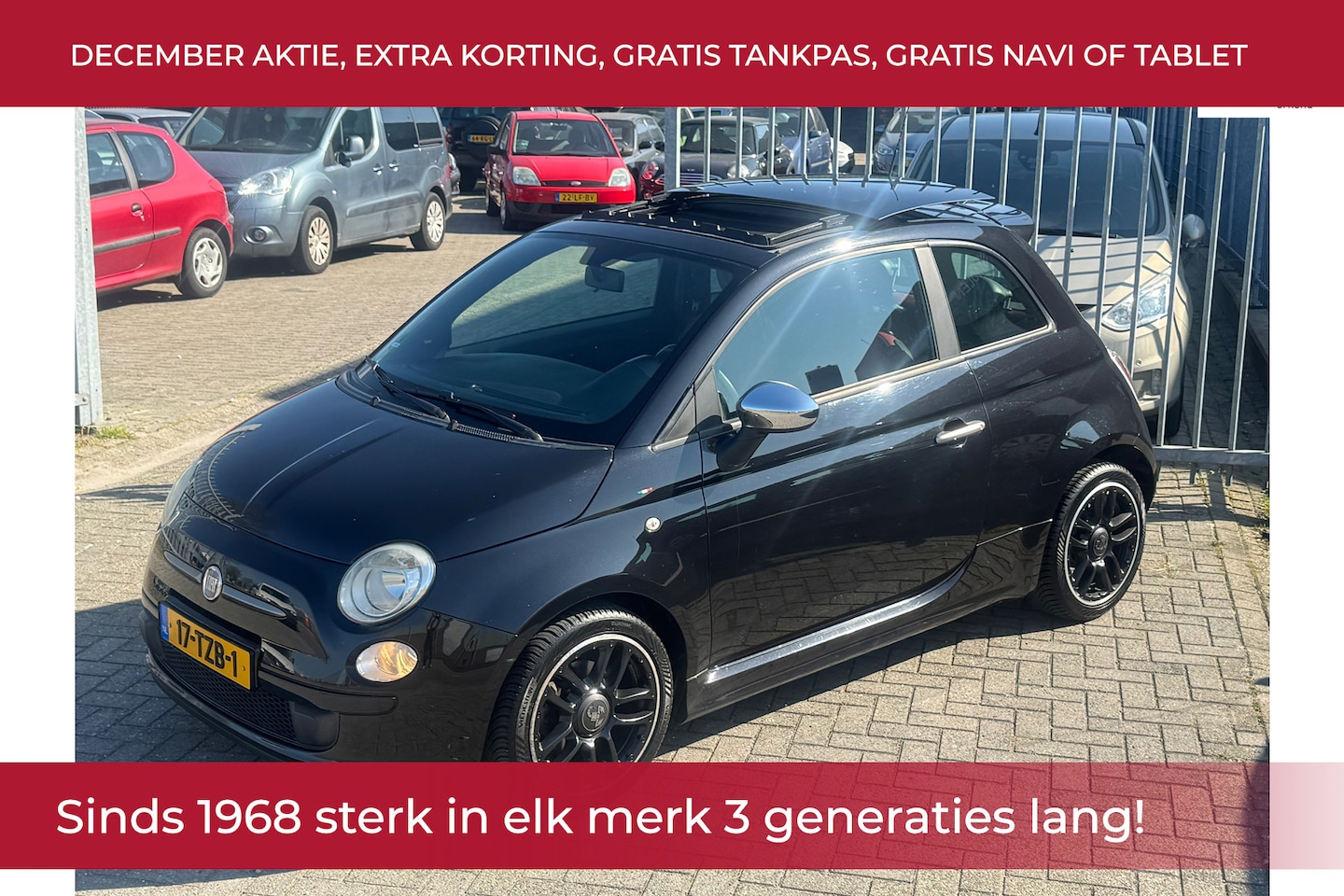 Fiat 500 Abarth - 0.9 TwinAir Plus NL AUTO NAP! Pano schuif l Leder l Abarth pakket l MTF-stuur l Airco! Dea - AutoWereld.nl