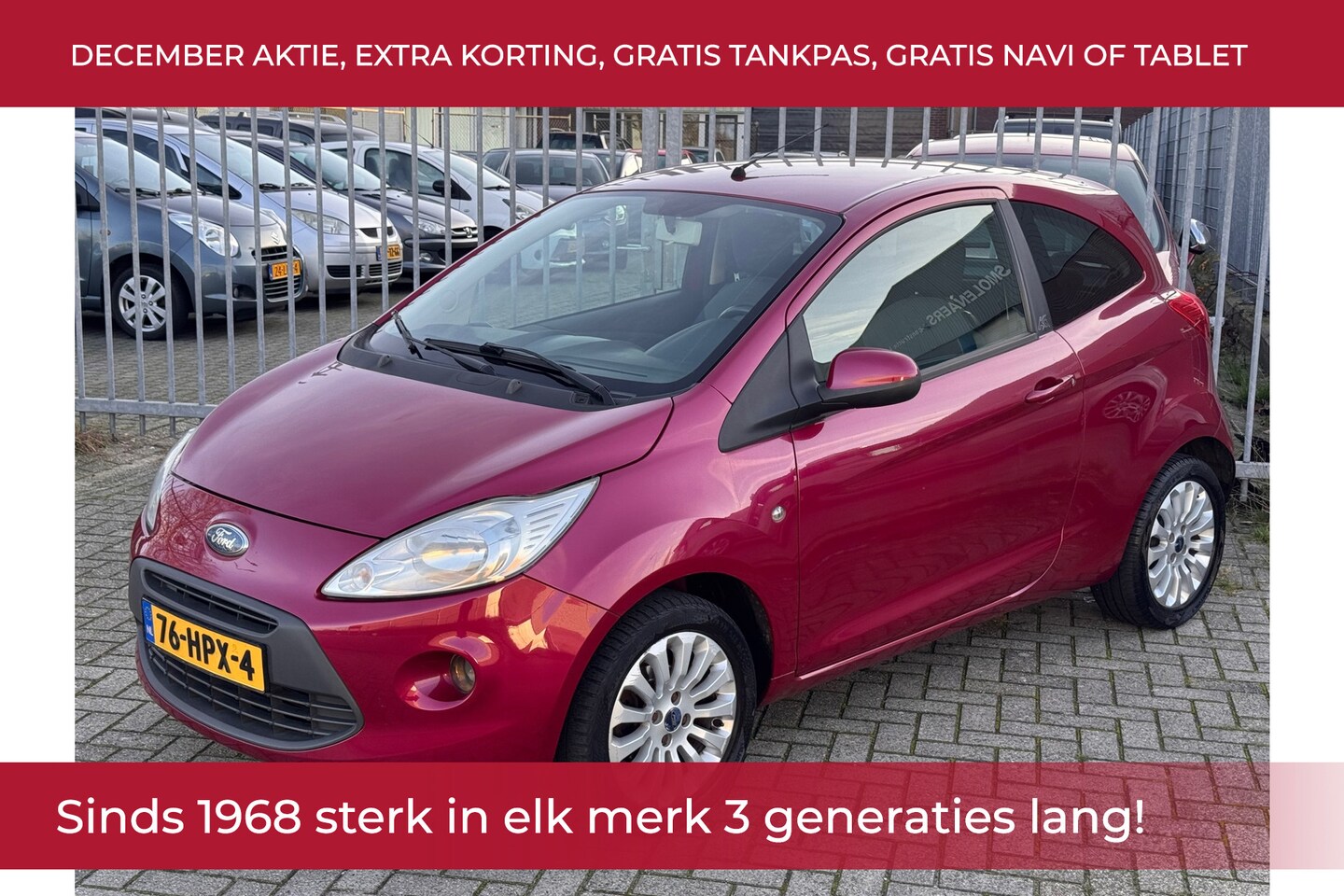 Ford Ka - 1.2 Titanium NL AUTO NAP! Airco l LM velgen l Elek pakket l Centraal l AUX! 2e eigenaar l - AutoWereld.nl
