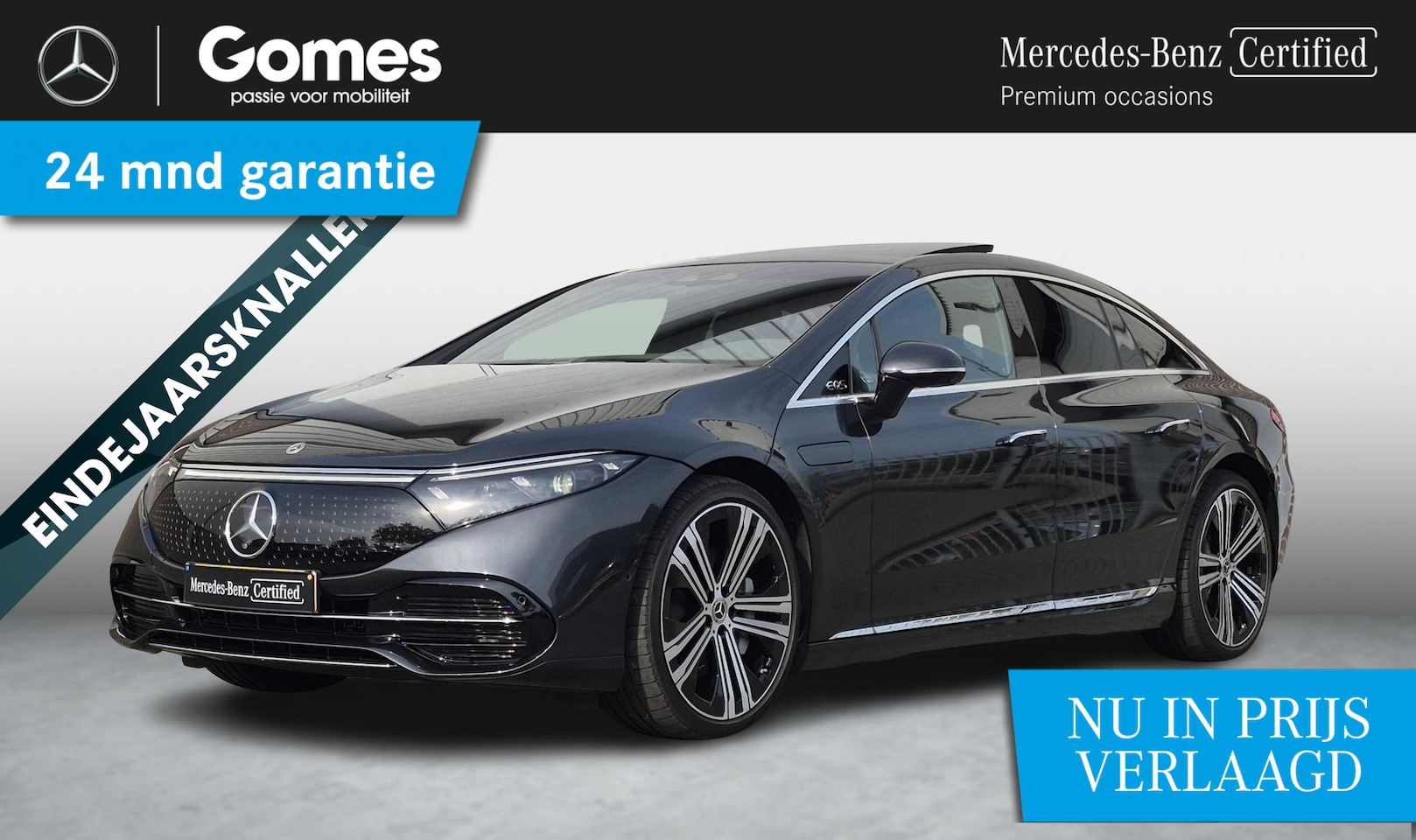 Mercedes-Benz EQS - 580 4MATIC Luxury Line | Panoramadak | Rijassistentiepakket Plus | AIRMATIC Luchtvering | - AutoWereld.nl