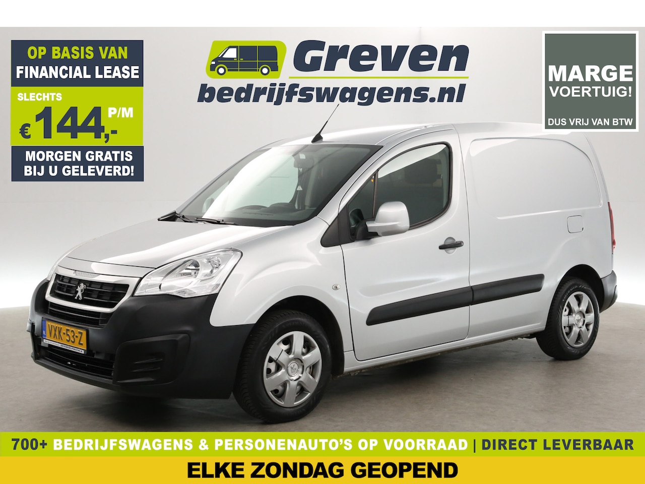 Peugeot Partner - 120 1.6 BlueHDi | MARGE | Airco | Cruise | Carplay | Navi | Parkeersens. - AutoWereld.nl