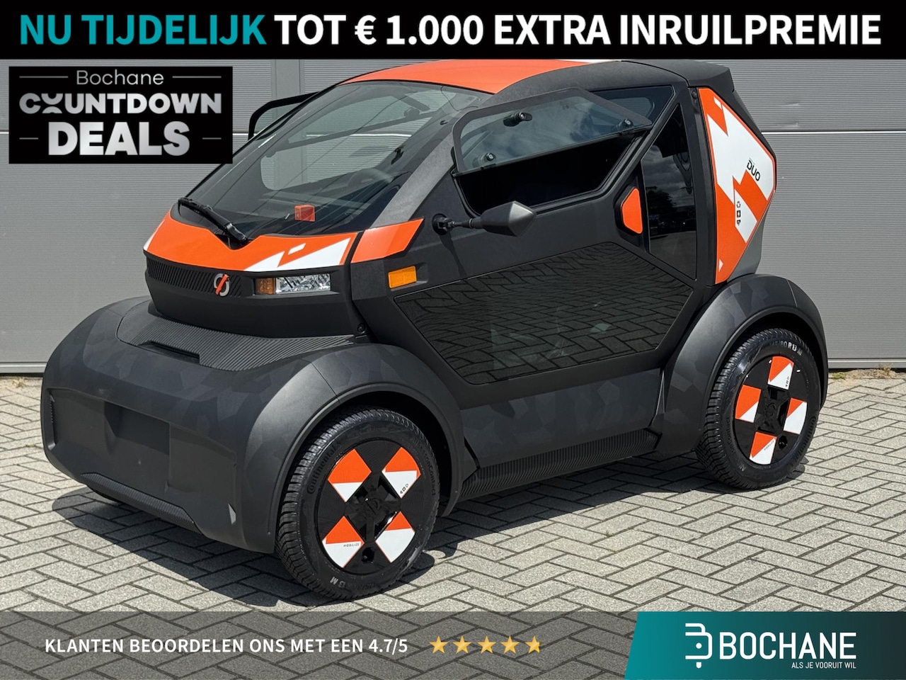Mobilize Duo - 80 Evo | 80 KM/H | 100% ELEKTRISCH | 2 PERSOONS | BLUETOOTH | PARKEERSENSOREN | DEMO | - AutoWereld.nl