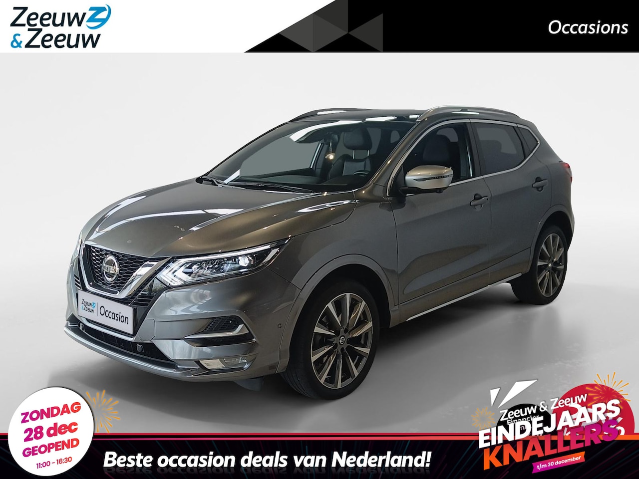Nissan Qashqai - 1.3 DIG-T Tekna + *Automaat*Navi+360Camera*Nappa Leder*Panoramadak*LED*VOL OPTIES! - AutoWereld.nl