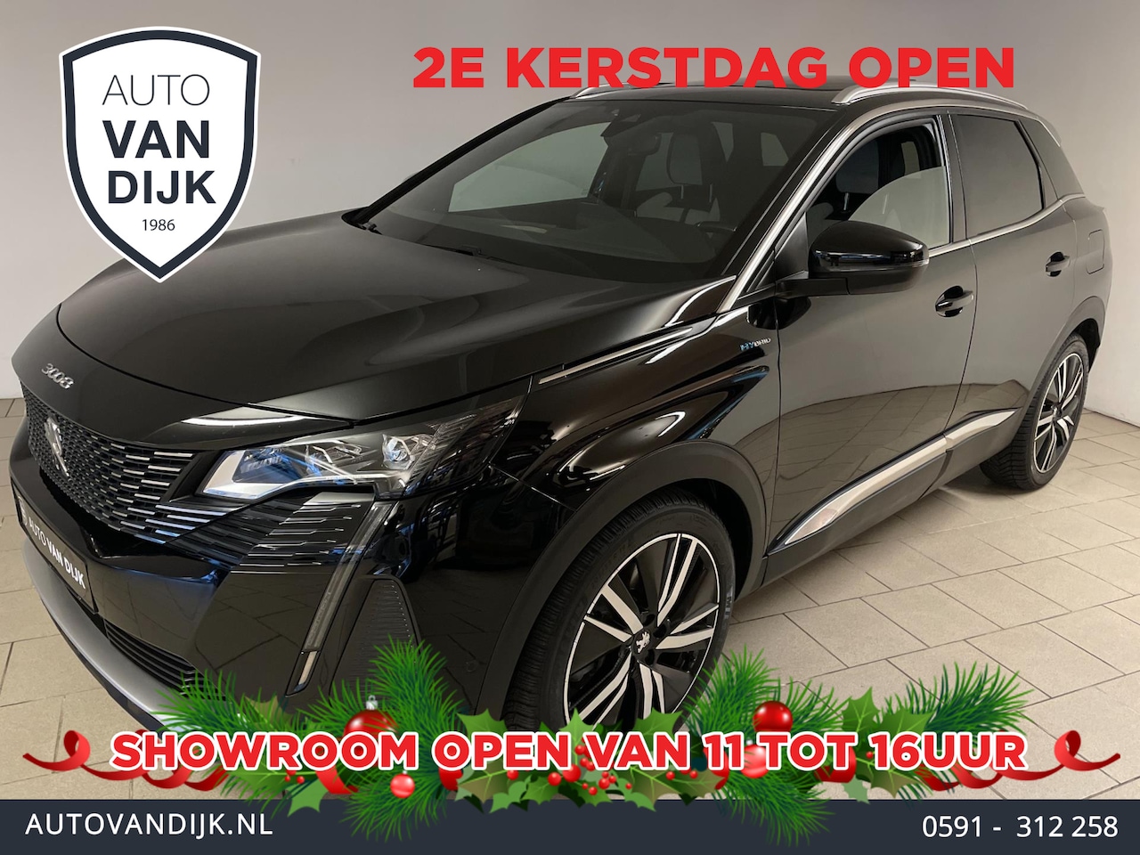 Peugeot 3008 - 1.6 HYbrid 225 Blue Lease GT AUTOMAAT AIRCO NAVI CRUISE PANO APPLE CARPLAY STOELVERW BLUET - AutoWereld.nl