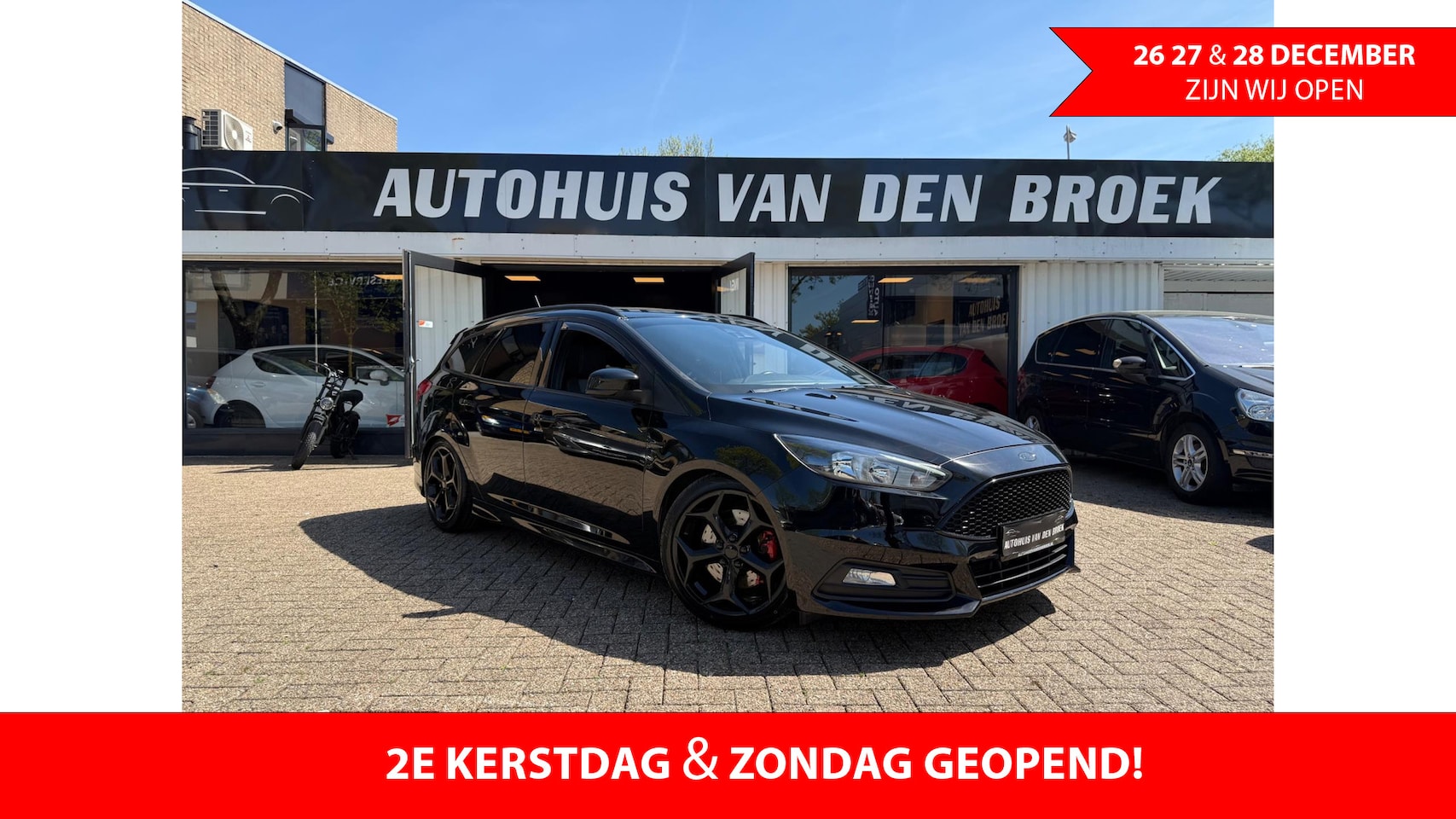 Ford Focus Wagon - 2.0 ST 250Pk Navi Cruise Climate Ctr Camera DAB Xenon Leer Elek Pakket Nw Apk - AutoWereld.nl