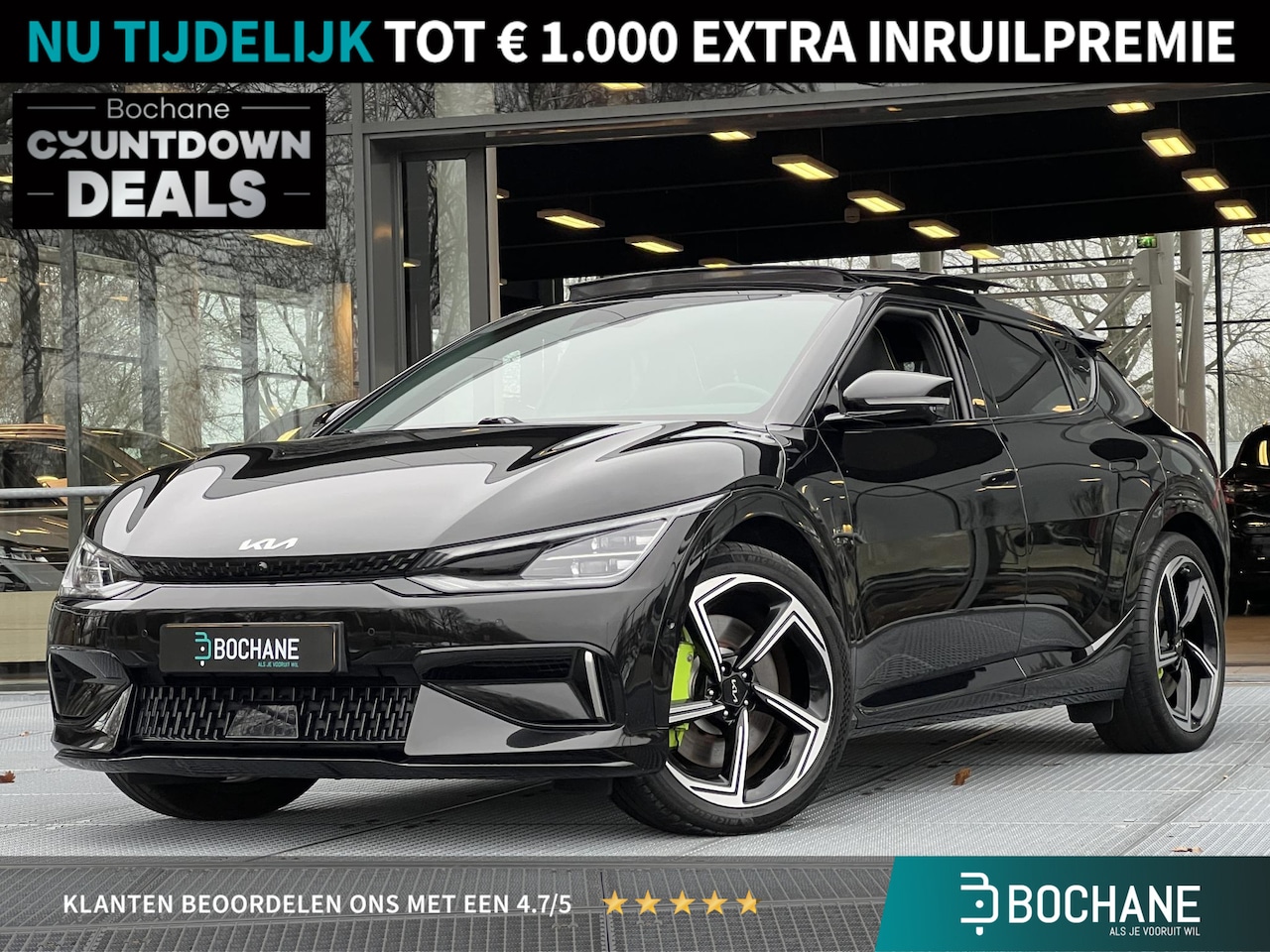 Kia EV6 - GT AWD 77.4 kWh 585PK | Schuifkanteldak | 21" | Sportstoelen | Trekhaak afn. | SOH 100% - AutoWereld.nl