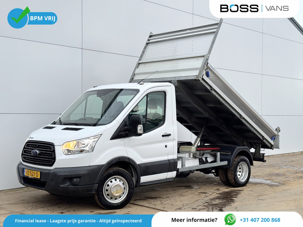 Ford Transit - 350 2.2 TDCI 155PK Airco Kipper Dubbellucht Trekhaak Tipper Benne - AutoWereld.nl