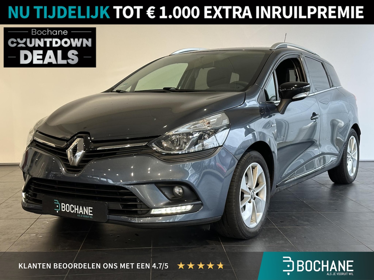 Renault Clio Estate - 0.9 TCe Limited NAVIGATIE | PARKEERSENSOREN ACHTER | AIRCO | ARMSTEUN VOOR - AutoWereld.nl