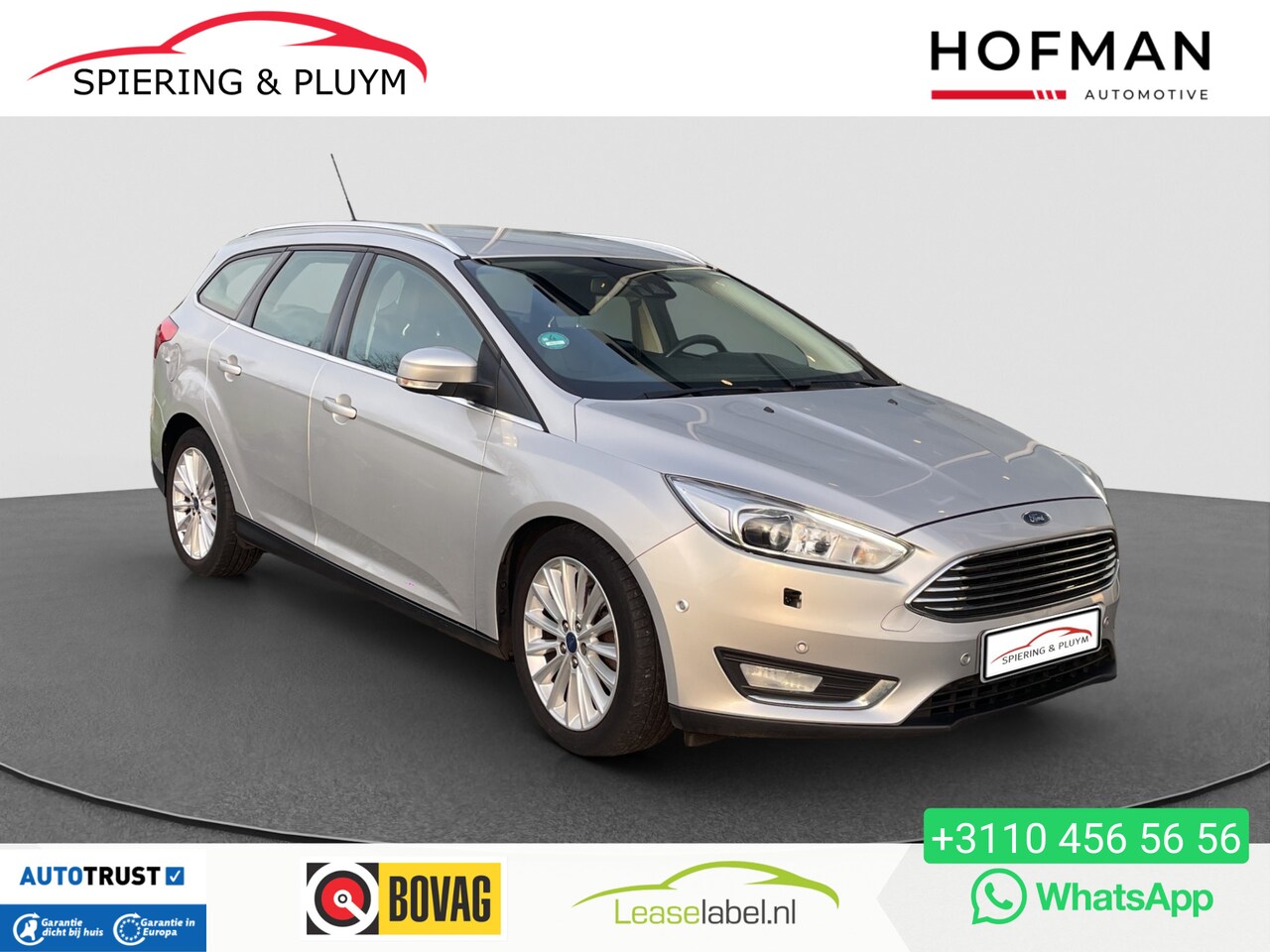 Ford Focus Wagon - 1.5 TDCI Titanium Edition Leder | Navi | D.hoek | Trekhaak - AutoWereld.nl