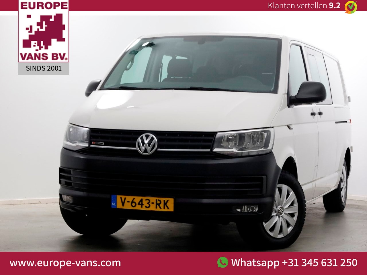 Volkswagen Transporter - T6 2.0 TDI 150pk E6 DSG-Automaat Lang D.C. 4Motion 4x4+Sperdiff. 2x Schuifdeur 10-2018 - AutoWereld.nl