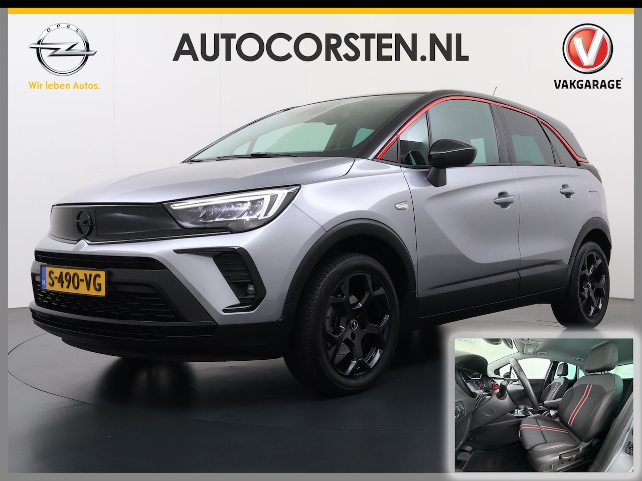 Opel Crossland - T111pk GS Line 360°Camera Navi Apple Carplay Android Ecc AGR-Comfort Stoel Cruise Control - AutoWereld.nl