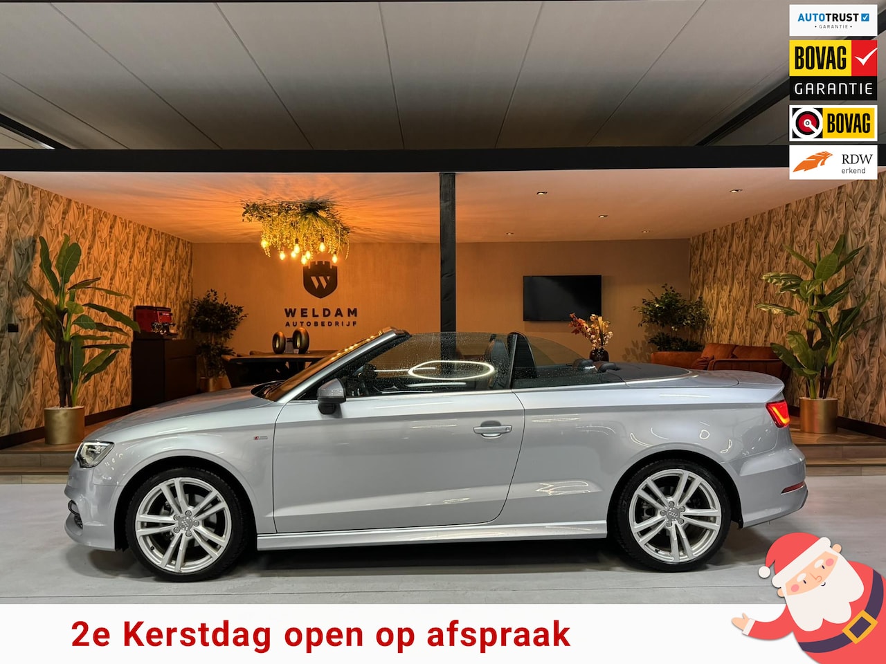 Audi A3 Cabriolet - 1.4 TFSI CoD Ambition Pro S Line Garantie NAP Leder NekVW StoelVW Cruise Navi Clima Led PD - AutoWereld.nl