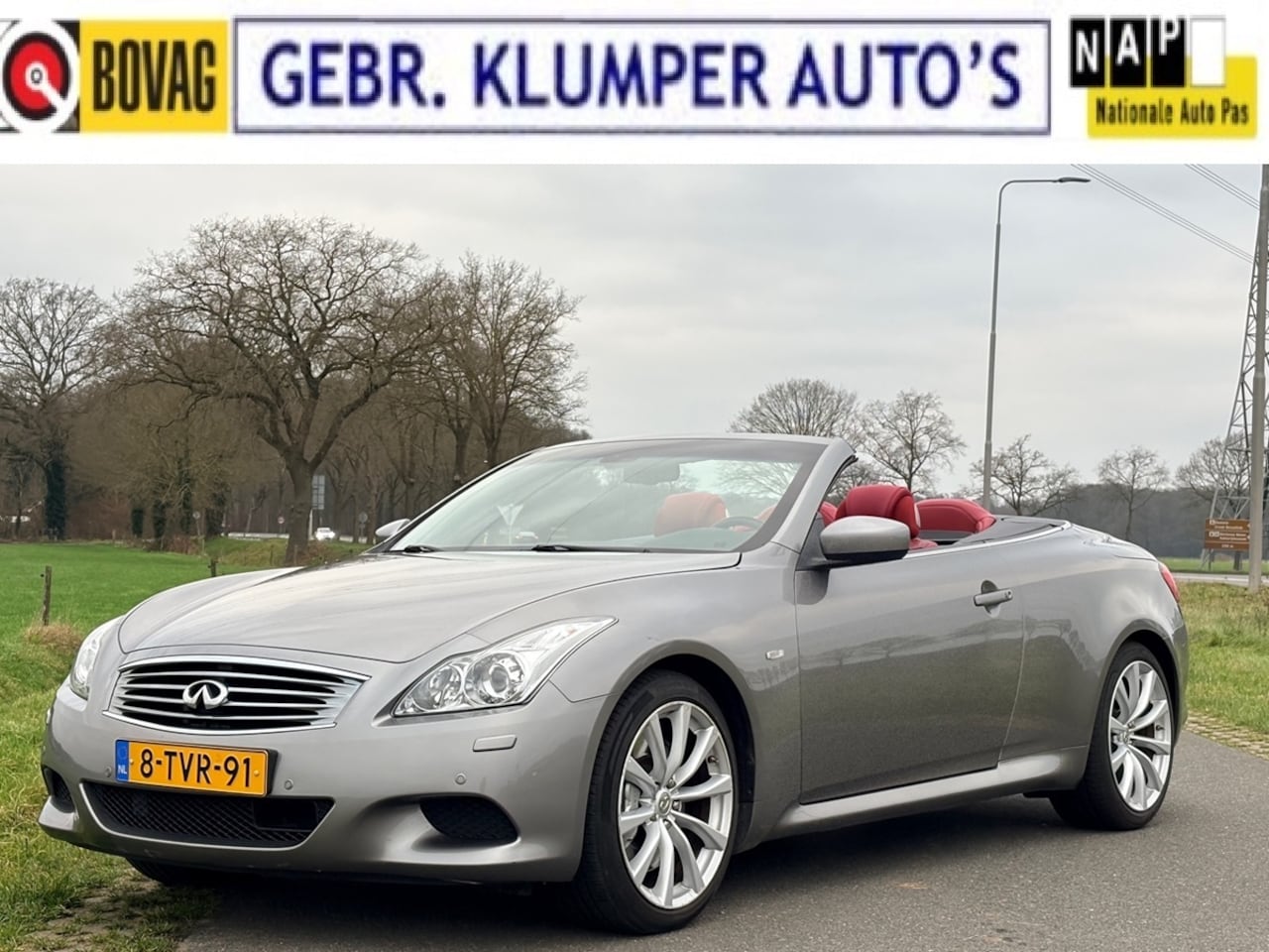 Infiniti G Cabrio - 37 GT Premium 2e Eig., Leer, Navi, Cruise, ECC, Ad. Cruise, Weinig km - AutoWereld.nl