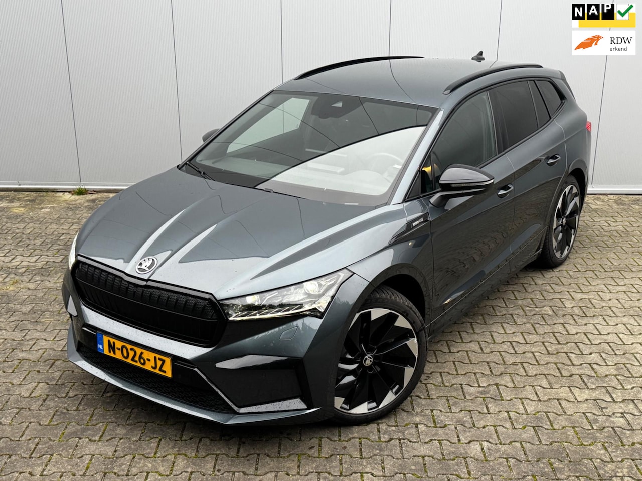 Skoda Enyaq iV - SPORTLINE 91,4% SOH SFEERVERLICHTING ADAPTIVE CRUISE NAP - AutoWereld.nl