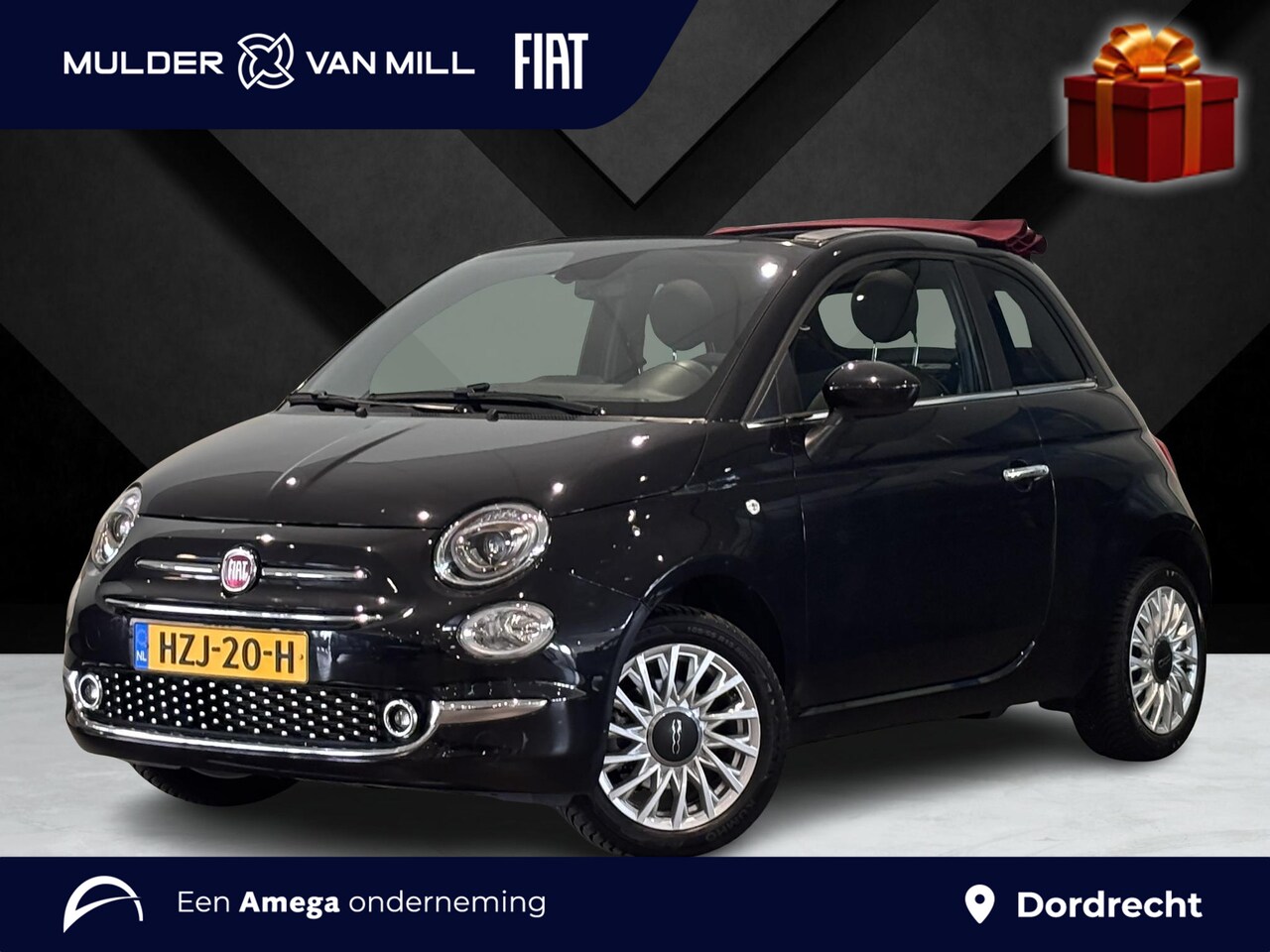 Fiat 500 C - Cabrio Dolcevita 1.0 Hybrid 70pk | VOUWDAK ROOD | NAVI | CLIMA | DAB+ | PARKEERHULP | APPL - AutoWereld.nl