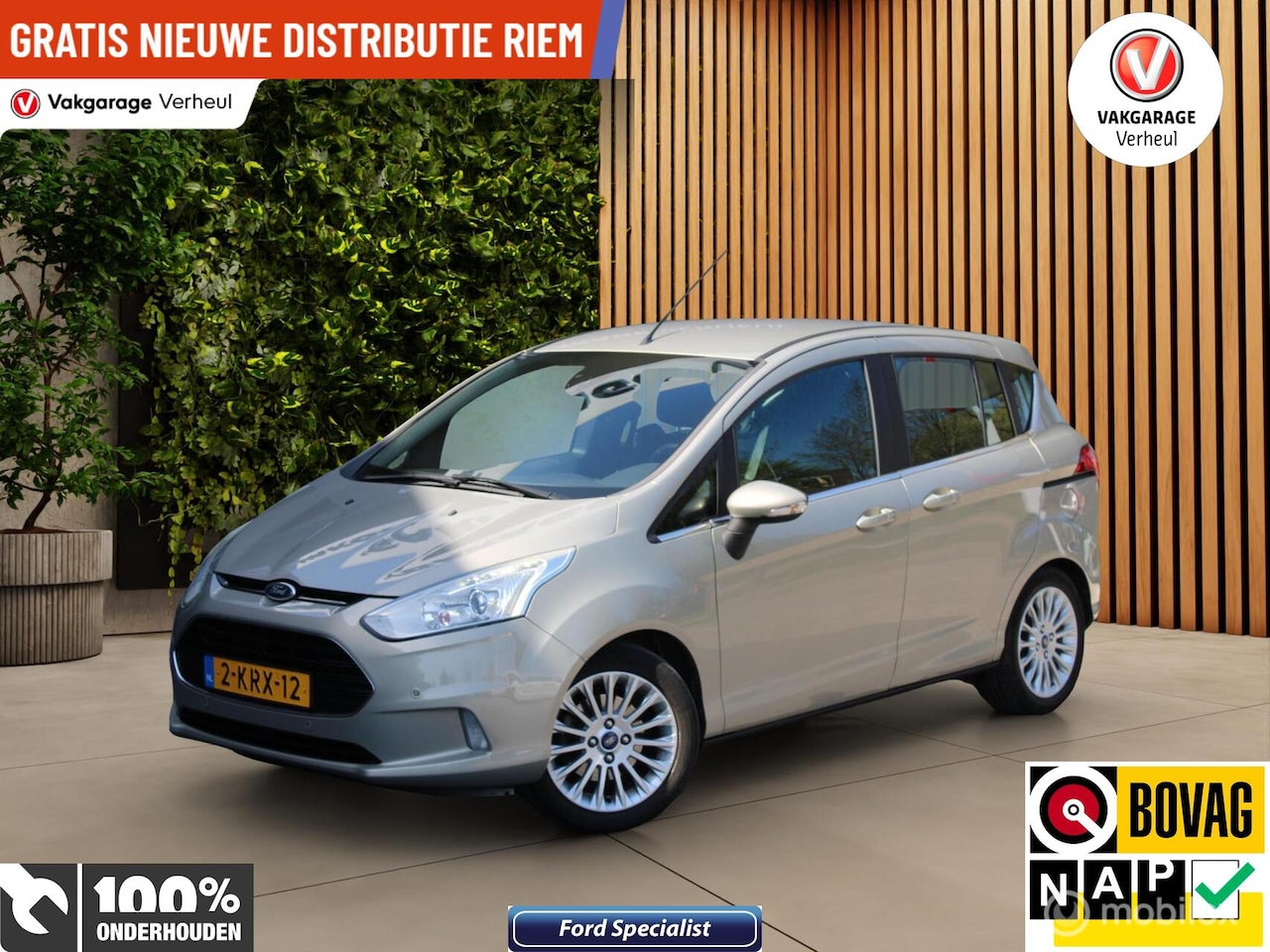 Ford B-Max - 1.0 EcoBoost Titanium|Camera|Trekhaak|Navi|Nap - AutoWereld.nl