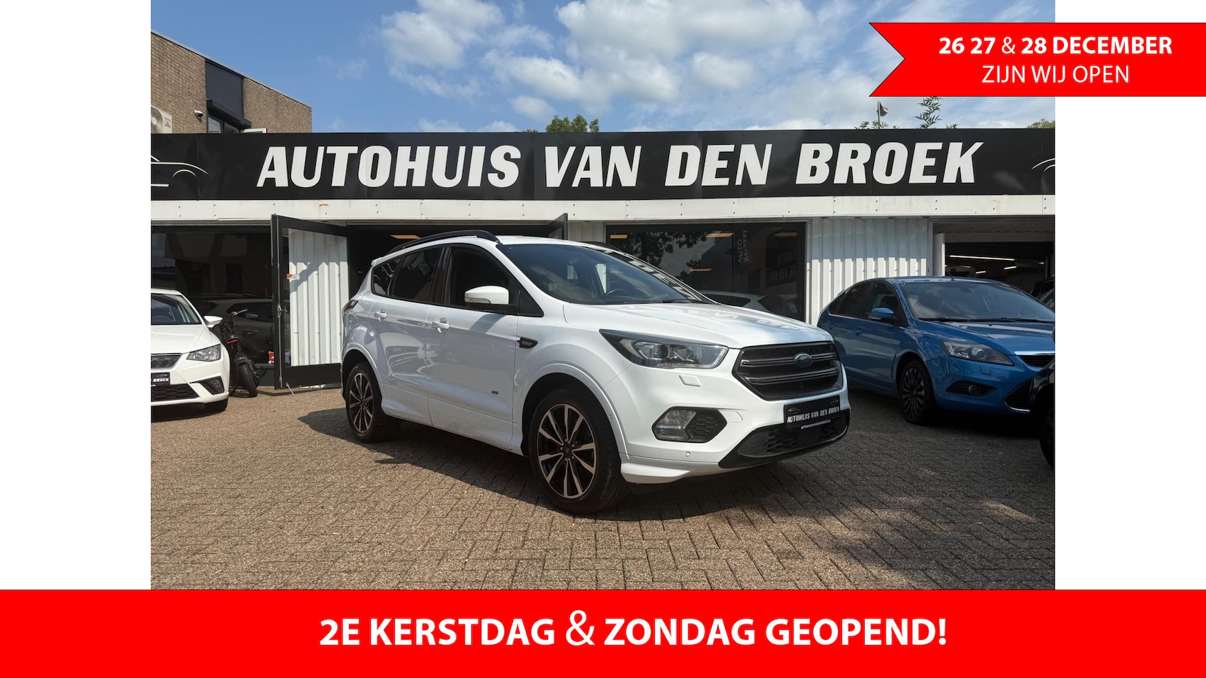 Ford Kuga - 2.0 242Pk 4X4 St-Line|Automaat|Xenon|Cruise|Navi|Climate|Carplay|Led|Leer|Lmv|Elek Pakket| - AutoWereld.nl