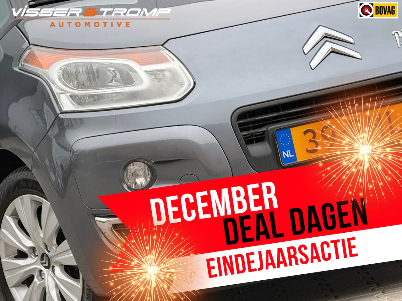 Citroën C3 Picasso - 1.6 VTi Exclusive - Gris Shark - Cruise/Clima/Bluetooth - Nieuwstaat - AutoWereld.nl