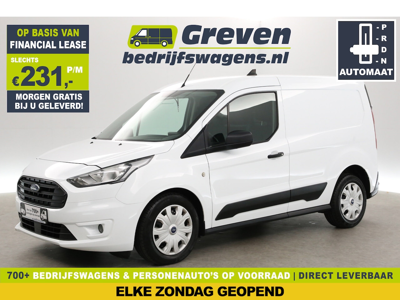 Ford Transit Connect - 1.5 EcoBlue 120PK | 8-Traps Automaat | 3-Zits | Airco | Camera | Cruise | Carplay | Stoelv - AutoWereld.nl