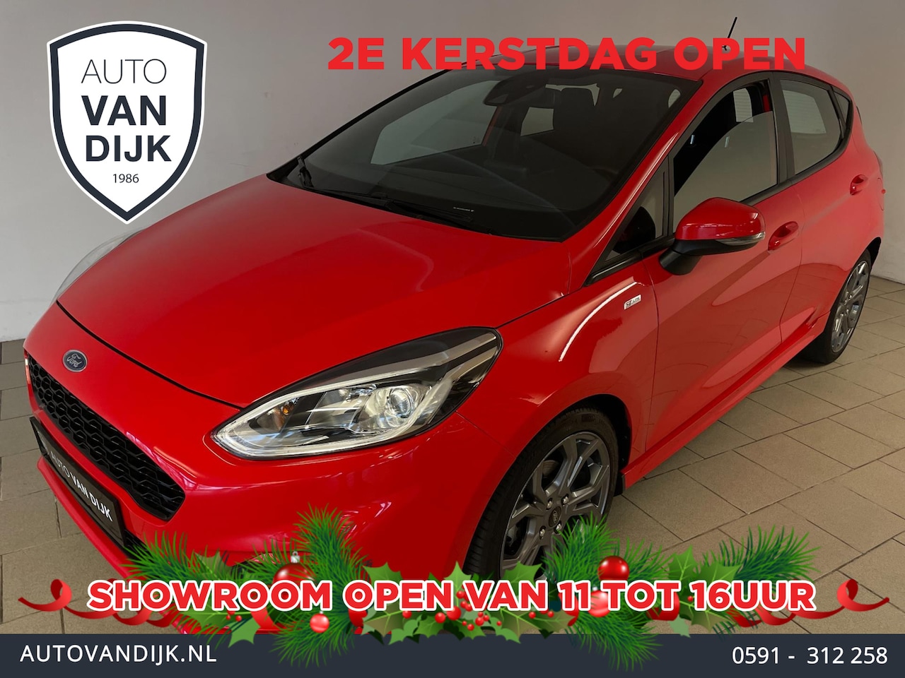 Ford Fiesta - 1.0 EcoBoost Hybrid ST-Line AIRCO NAVI CRUISE BLUETOOTH SCHERM 17 INCH VELGEN ELEK RAMEN C - AutoWereld.nl