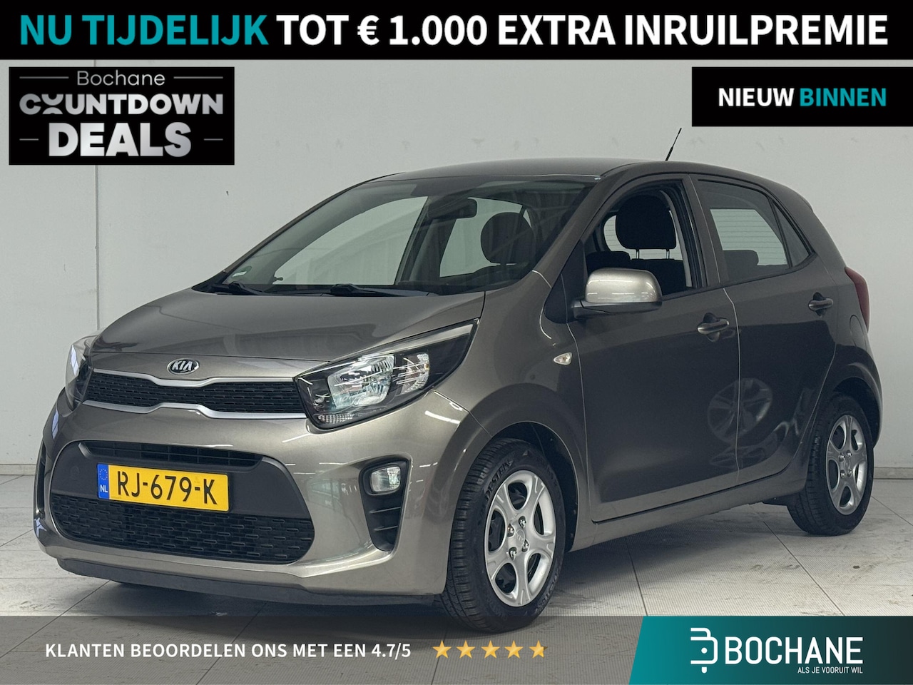 Kia Picanto - 1.0 CVVT EconomyPlusLine Airco | Bluetooth | Lichtsensor | - AutoWereld.nl