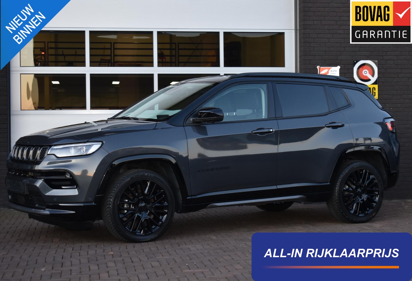Jeep Compass - 1.5T e-Hybrid S Aut. | Leder | LED | Stoelverw. | 360 Camera | Incl. garantie - AutoWereld.nl