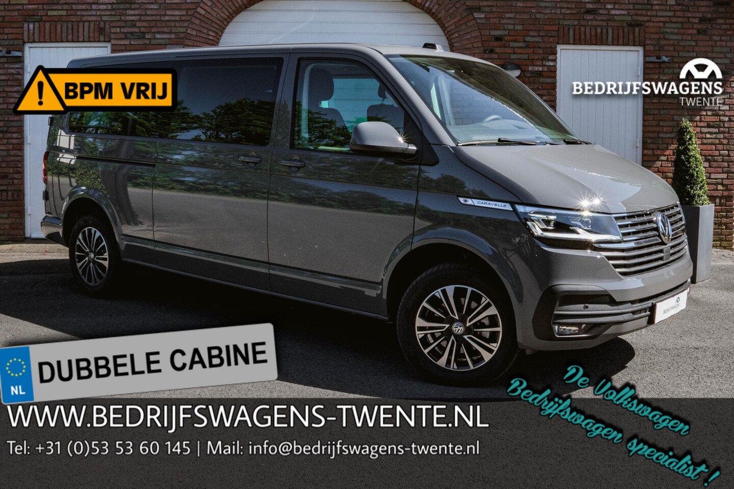 Volkswagen Transporter Caravelle - 2.0 TDI L2H1 150 PK DUB/CAB Caravelle T6.1 150 PK DSG DUB/CAB - AutoWereld.nl