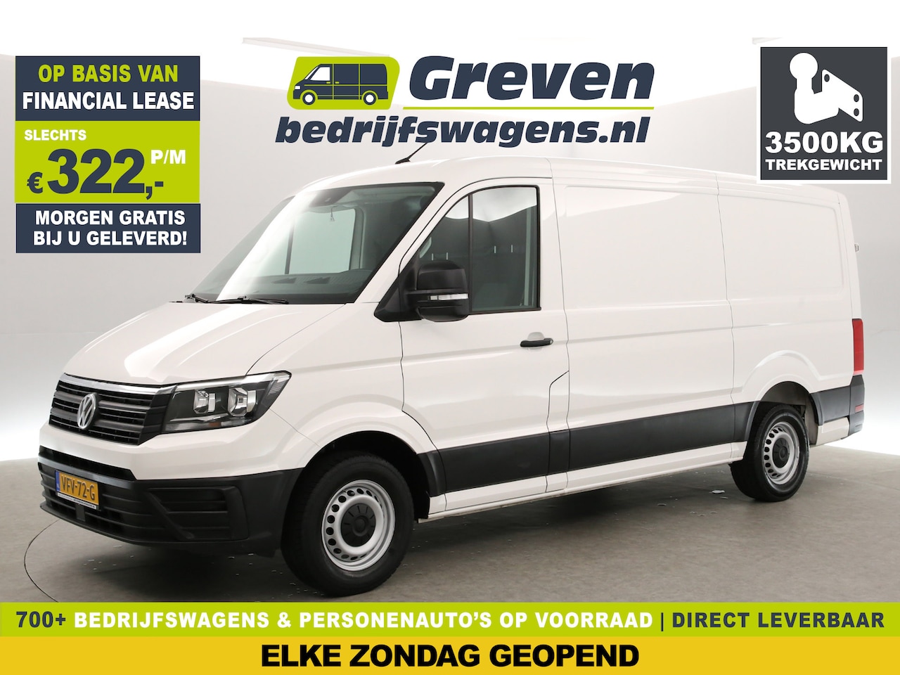 Volkswagen Crafter - 35 2.0 TDI 177PK L3H2 | 3500kg Trekgew. | Trekh. | Airco | 3-Zits | Cruise - AutoWereld.nl