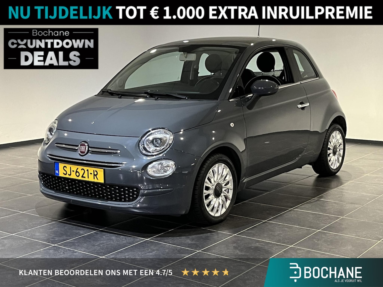 Fiat 500 - 0.9 TwinAir Turbo Lounge | Panoramadak | Lichtmetalen velgen | - AutoWereld.nl