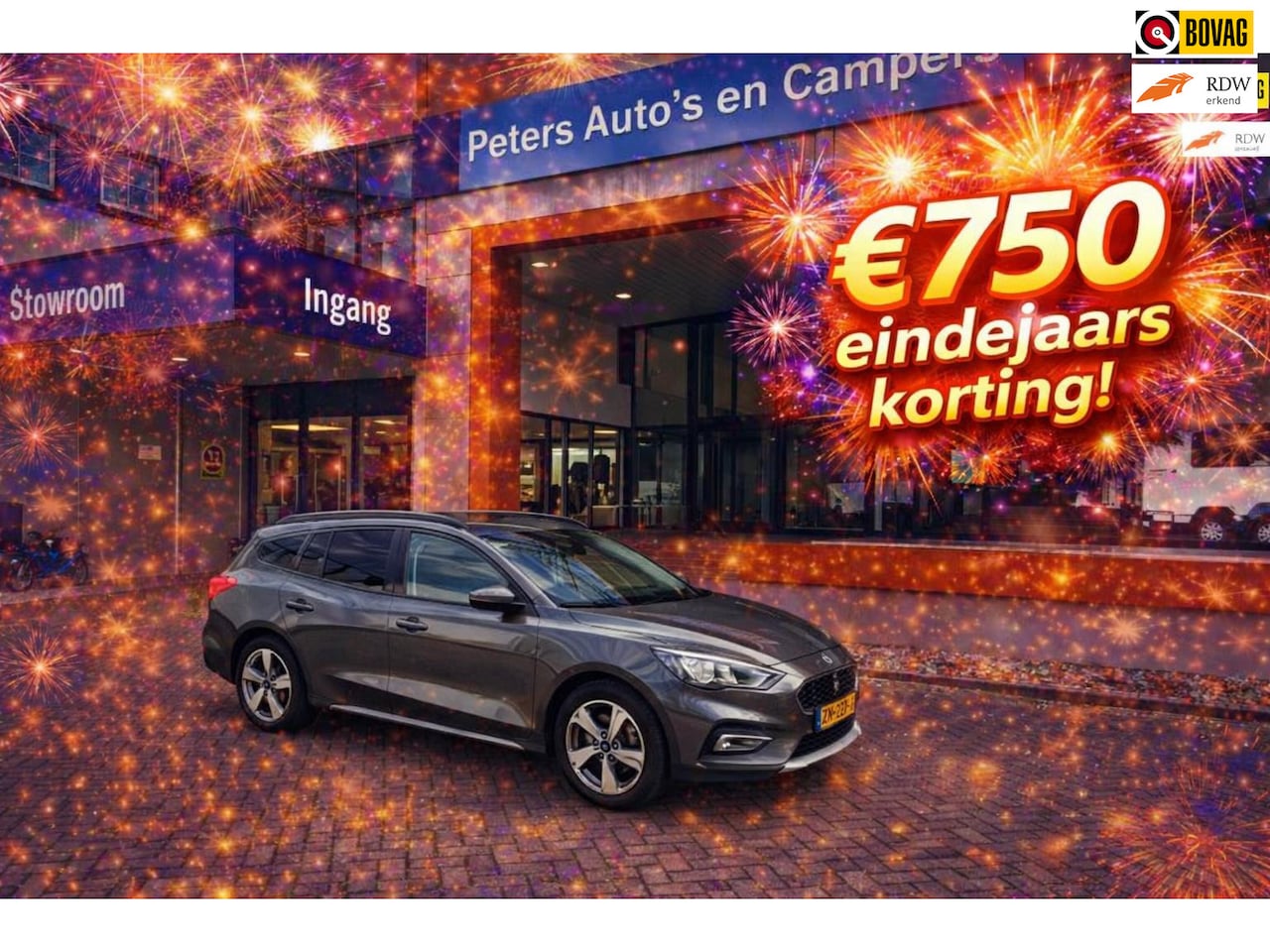Ford Focus Wagon - NU €750 EINDEJAARS KORTING!!! 1.0 EcoBoost Hybrid Active/Autom./Winterpakket - AutoWereld.nl
