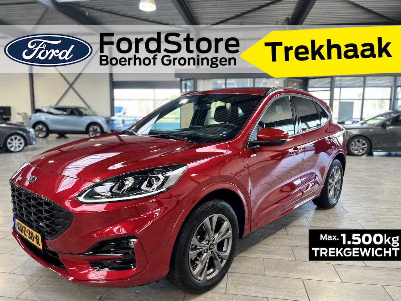 Ford Kuga - 2.5 PHEV ST-Line X I Trekhaak I Camera's I Head Up | Adapt. cruise | Adapt. LED | fabr gar - AutoWereld.nl