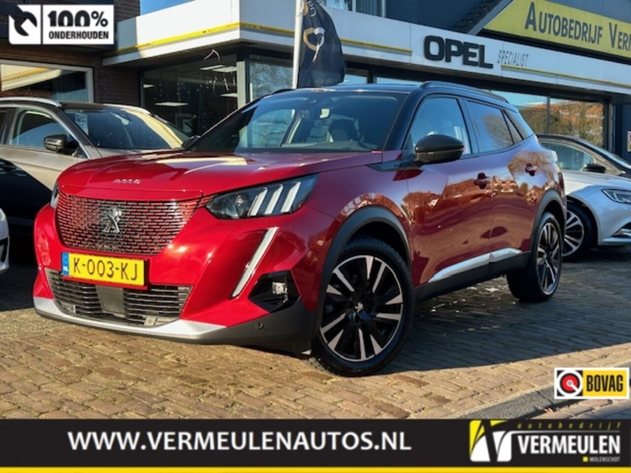 Peugeot e-2008 - EV 50kWh 136PK GT + 18"/ Navi/ Clima/ Camera/ Full-LED/ Stoerverwarming/ 3-Fase/ SOH 93%/ - AutoWereld.nl