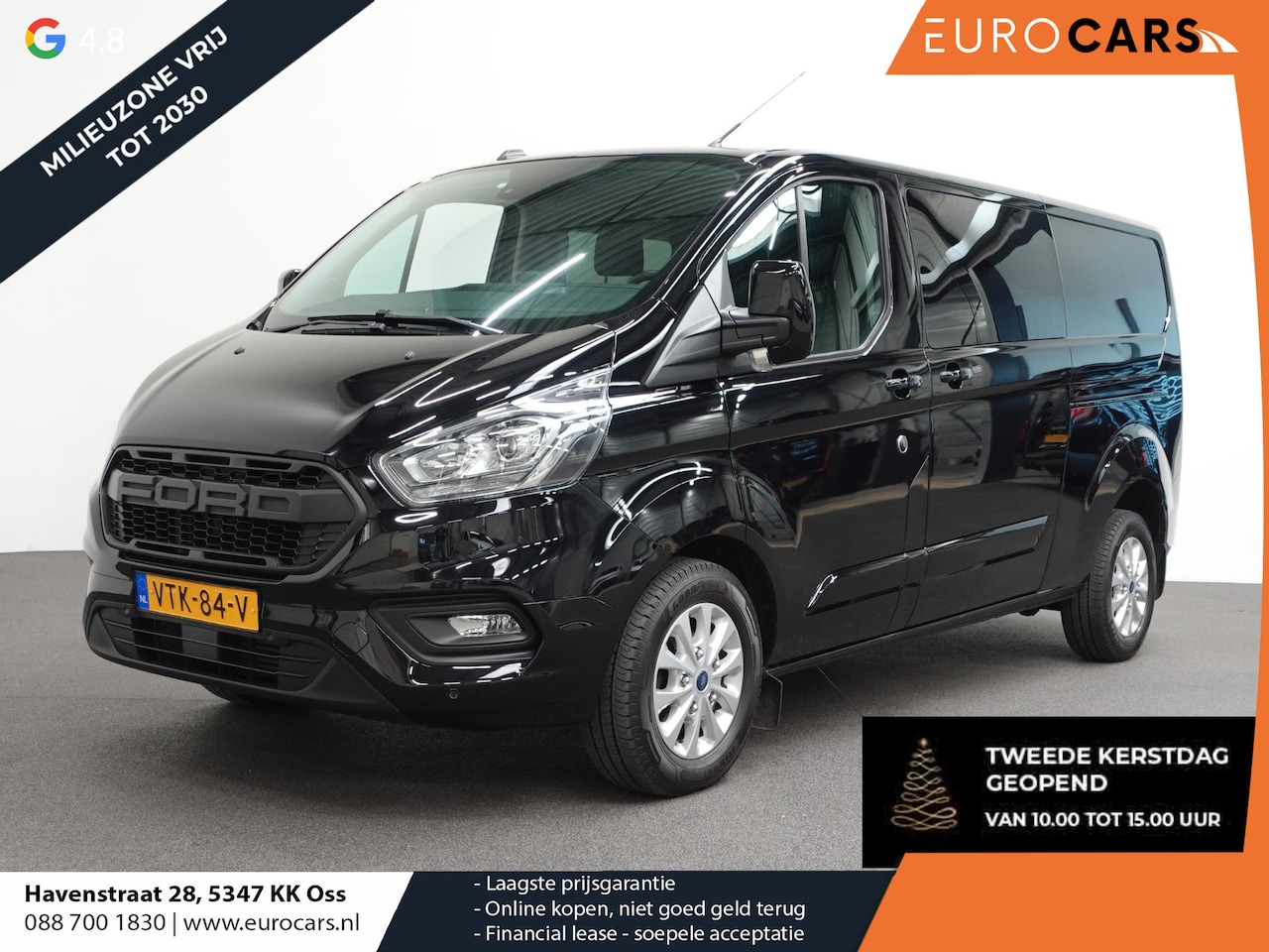 Ford Transit Custom - 130pk Automaat L2H1 Limited Raptor Edition Dubbele Cabine | 2x Schuifdeur | Navigatie | Ai - AutoWereld.nl