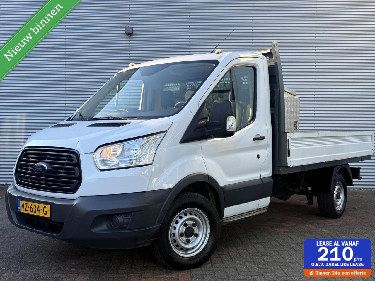 Ford Transit - 350 2.2 TDCI Open Laadbak Pick-Up Maxi 3-Zits 2015 Facelift Model Perfecte Staat 2 De Eige - AutoWereld.nl