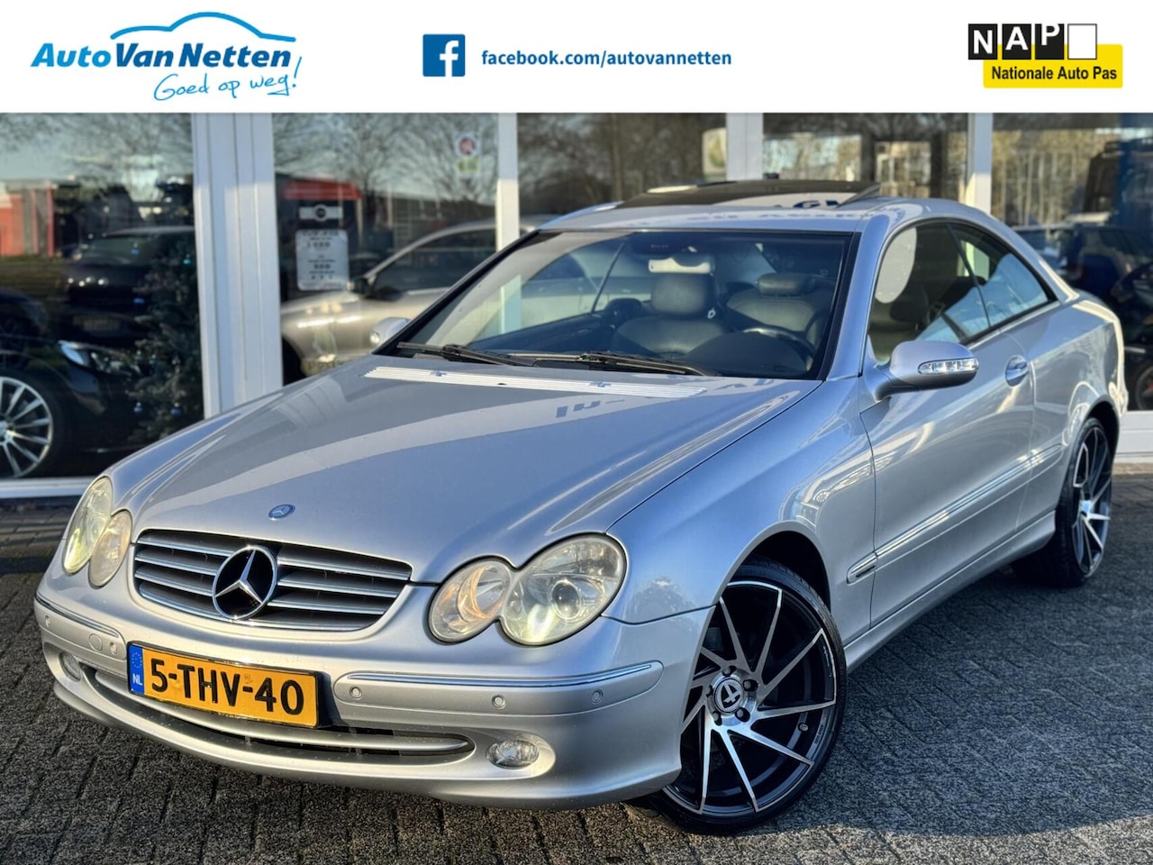 Mercedes-Benz CLK-klasse Coupé - 200 Kompressor 163pk Automaat, Elegance,Leder,Clima,Gr.Navi,Pdc, - AutoWereld.nl