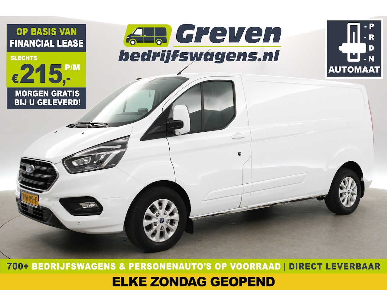 Ford Transit Custom - 300 2.0 TDCI 170PK L2H1 | Aut. | Airco | Cruise | 3-Zits | Trekh. | Camera | Carplay | Sto - AutoWereld.nl