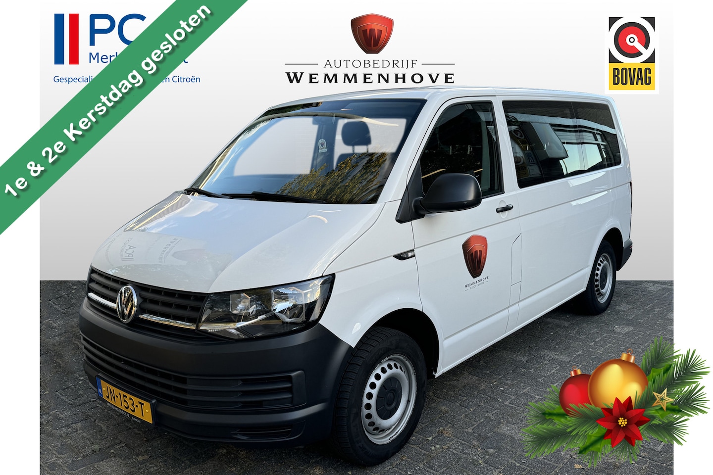 Volkswagen Transporter Kombi - 2.0 TDI L1H1 9-Persoons/Airco/Nieuw model/Cruise control/EXCL. BTW - AutoWereld.nl