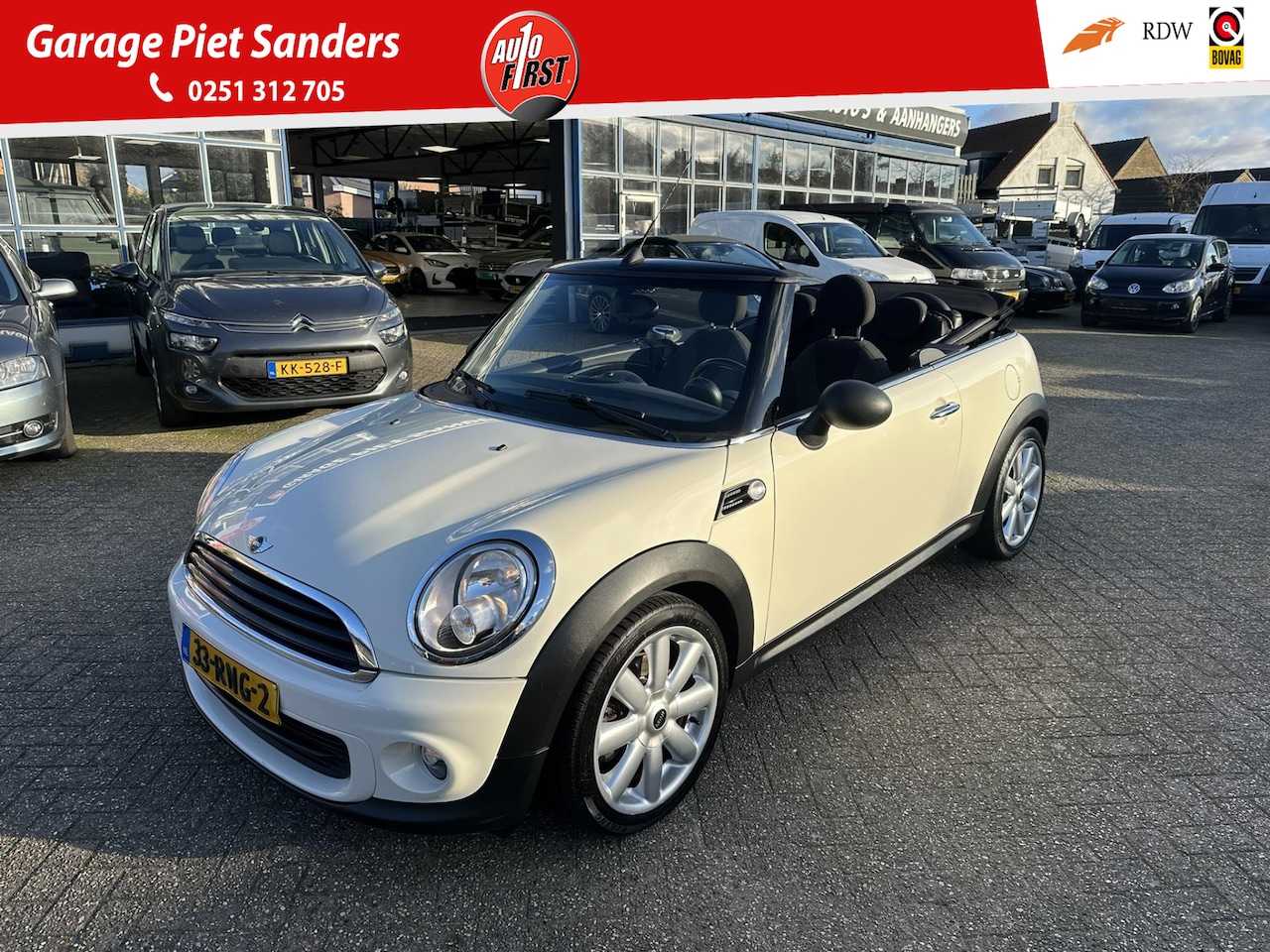 MINI Cabrio - Mini 1.6 One Cabrio I Airco I Stoelverw. I 1e eigenaar I Goede onderhouden! - AutoWereld.nl