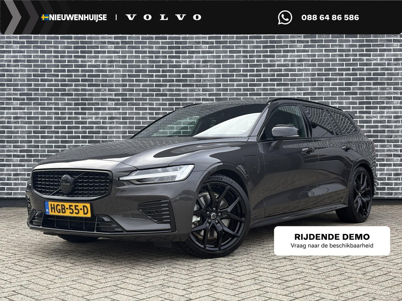 Volvo V60 - 2.0 T6 Plug-in hybrid AWD Plus Dark | Adaptieve Cruise Control | Panoramadak | Getint glas - AutoWereld.nl