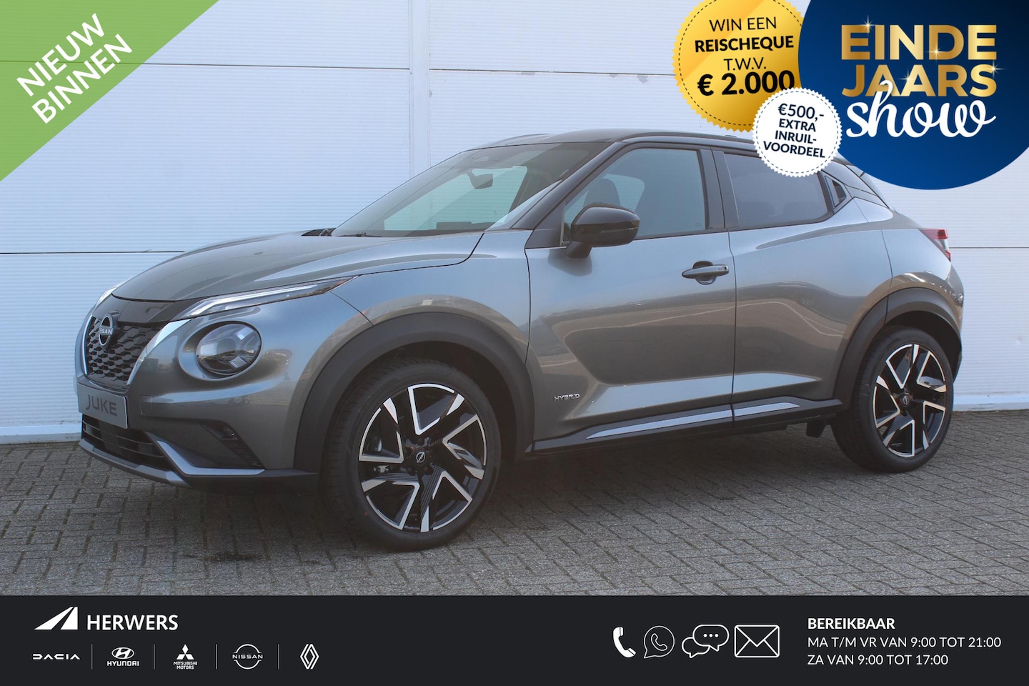 Nissan Juke - 1.6 Hybrid N-Design / € 3.500,- EINDEJAARSVOORDEEL / Nieuw uit Voorraad Leverbaar / Cold P - AutoWereld.nl