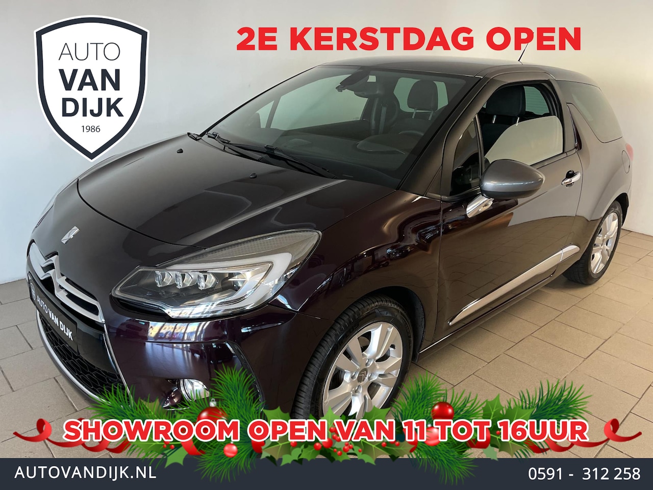 Citroën DS3 - 1.2 PureTech Business AIRCO NAVI CRUISE BLUETOOTH VELGEN PDC ANTRACIET DAK NIEUWSTAAT - AutoWereld.nl